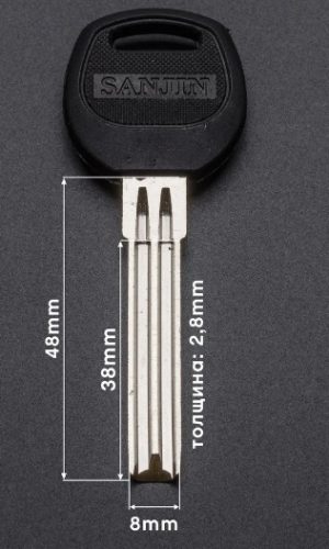 BAODEAN полукруглый 8 мм с пластиковой ручкой (латунь)