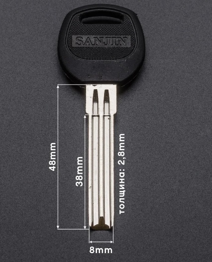 BAODEAN полукруглый 8 мм с пластиковой ручкой (латунь)