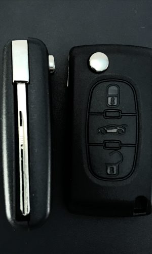 Корпус с жалом Peugeot HU-83 3 Кнопки батарея на крышке