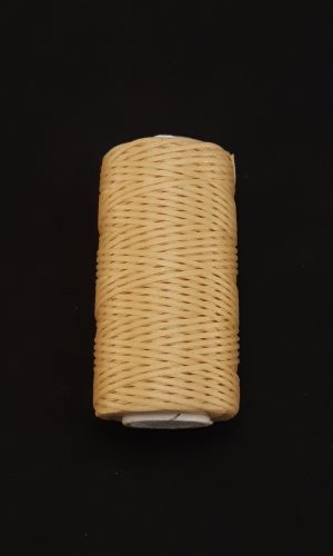 Нитка вощёная, плоский шнур, т 0,8мм 20м цв. бежевый