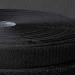 Застежка липучка 20мм черная, 100% нейлон, для обуви, рюкзаков, сумок, одежды 50см