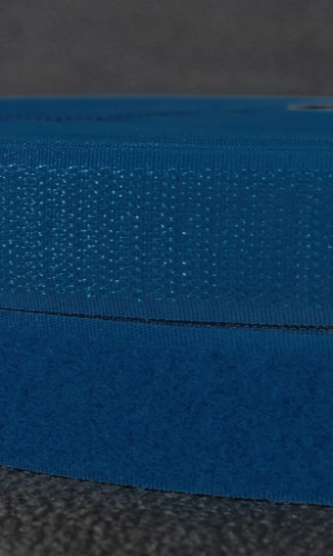 Застежка липучка 25мм синяя, 100% нейлон, для обуви, рюкзаков, сумок, одежды 50см