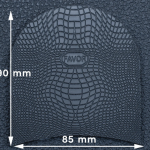 Набойка резиновая FAVOR-рептилия, т. 6.6 мм, р.средний, цв. черный