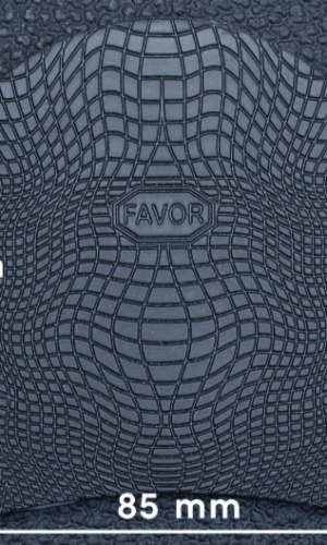 Набойка резиновая FAVOR-рептилия, т. 6.6 мм, р.средний, цв. черный
