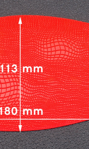Подметка формованная резиновая FAVOR-рептилия, т. 1.5 мм, р. средний, цв. красный (4)