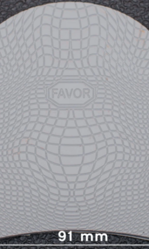 Набойка резиновая FAVOR-рептилия, т. 6.6 мм, р.средний, цв. серый (02) grey