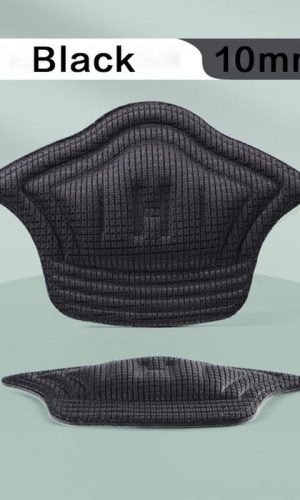 Вкладыши подушки под пятку для обуви на каблуках цвет: черный размер L (для комфорта верхней части пятки)