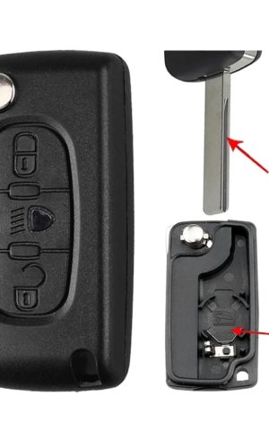 Выкидной ключ Peugeot (3 кнопки)