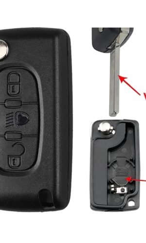 Выкидной ключ Peugeot (3 кнопки)