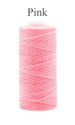 Вощенная нитка плоский шнур 0.8 мм 50 метров цвет: Розовый