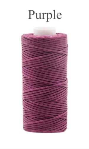 Вощенная нитка плоский шнур 0.8 мм 50 метров цвет: Фиолетовый