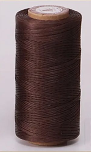 плоский шнур 0.8 мм 50 метров тёмно коричневый