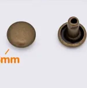 заклёпка медная 10 шт. размер 8 мм. цвет антик