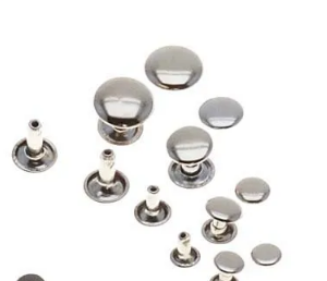 Круглые металлические заклепки длина ножки 11mm диаметр шляпки 9mm/12mm, 10 шт светлый никель