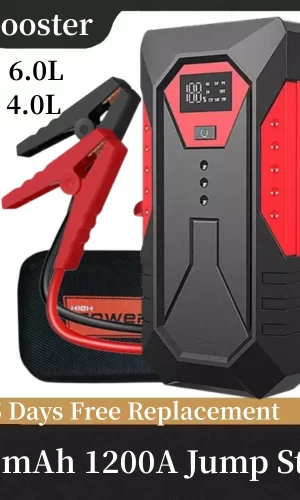 Портативное пуско-зарядное устройство для автомобиля, 18000 мАч, Booster 12V, 3.5L/2.5L