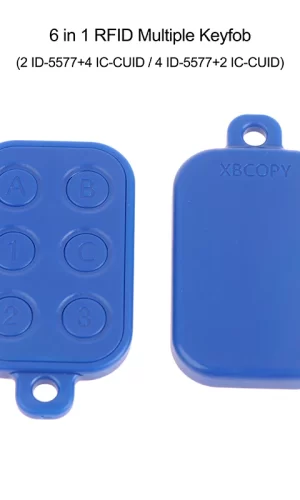1PC RFID Multiple Keyfob 6 In 1 125khz T5577 EM ID Writable IC 13.56Mhz 1k S50 UID Changeable Card Key