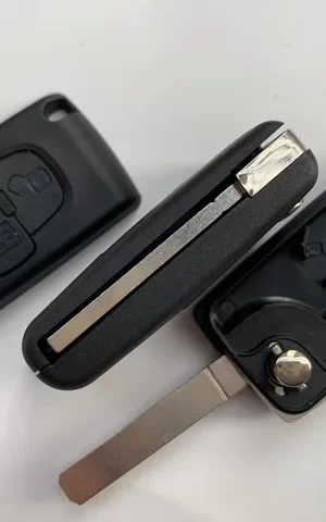 Корпус для Peugeot 1007 4-кнопочный корпус, откидной корпус, пустой лезвие VA2