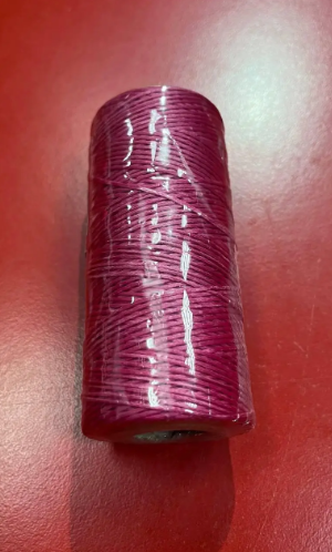 Нитка TYTAN 1,0мм. розовая (1051), нитка плоская воскованая для работы с кожей.