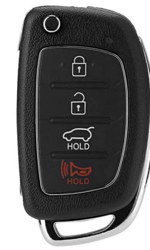 Чехол для автомобильного ключа стилизованный под Hyundai IX35 i20 с 4 кнопками и нерезаным лезвием.