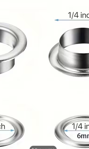 Набор из 10 шт.металлические люверсы для тканевых ремней (серебристые)