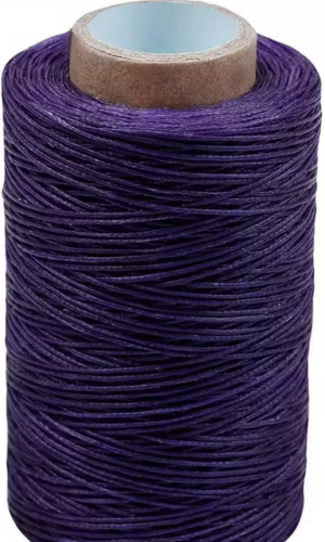 Нитка вощенная Толщина: 0.8мм Длина: 260м Цвет:тёмно-пурпурный