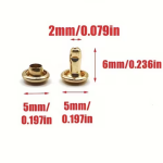 Заклепки медные 5mmx 6mm цв.золото(10 шт)