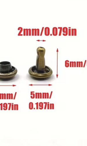 Заклепки медные 5mmx 6mm цв.медь(10 шт)